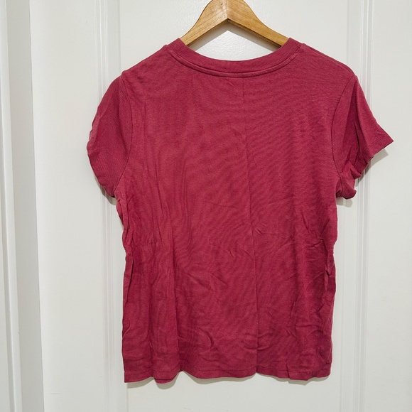 A New Day Soft Ribbed Short Sleeve Tee Dusty Rose Size XL - Picture 3 of 8
